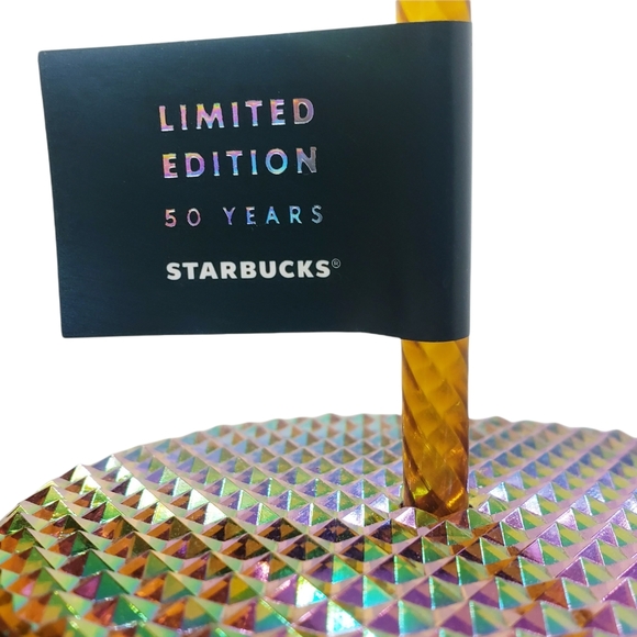 Starbucks 50 Years Limited Edition Gold Grande Honeycomb Tumbler Set of Two
